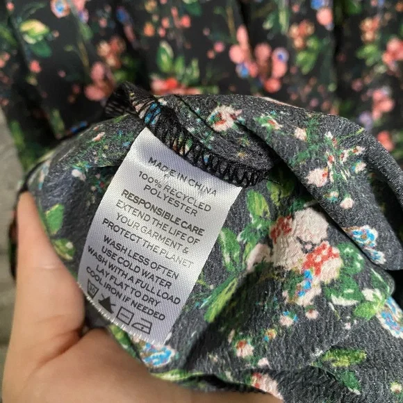 Hill House Black Floral Smocked Midi Dress - Picture 5 of 8